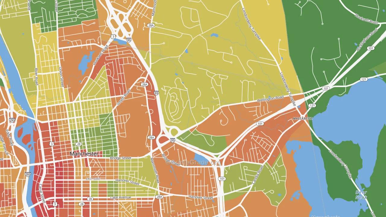 Wellington, Manchester, NH Map of Assault Rates