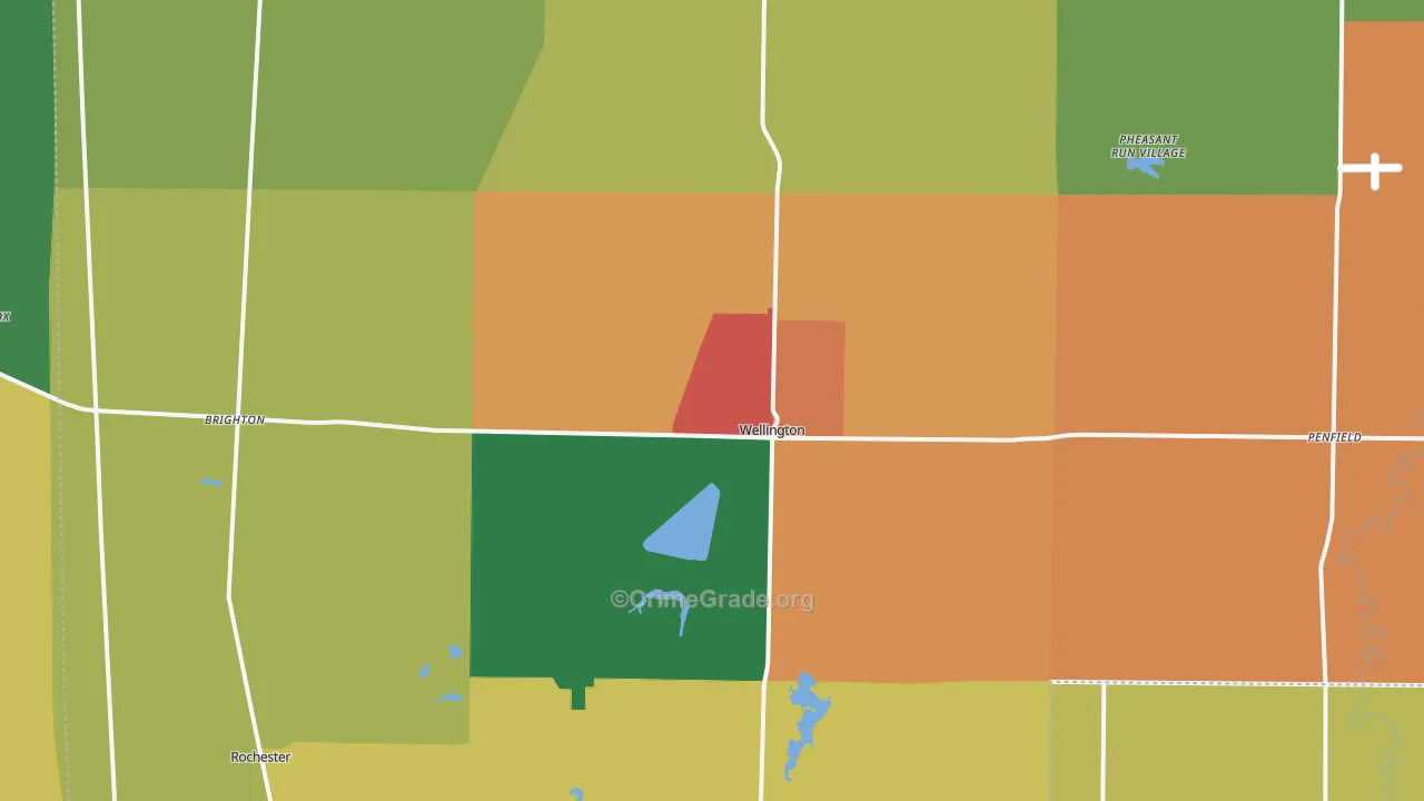 Wellington, OH Map of Assault Rates