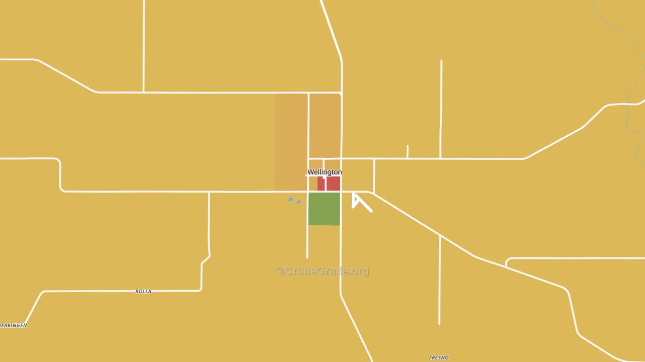 Wellington, TX Map of Assault Rates