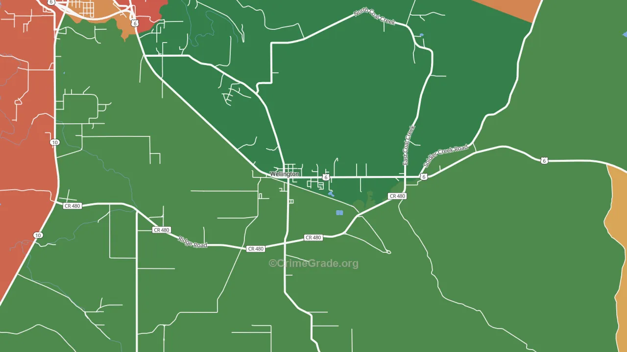 Wellington, UT Map of Assault Rates