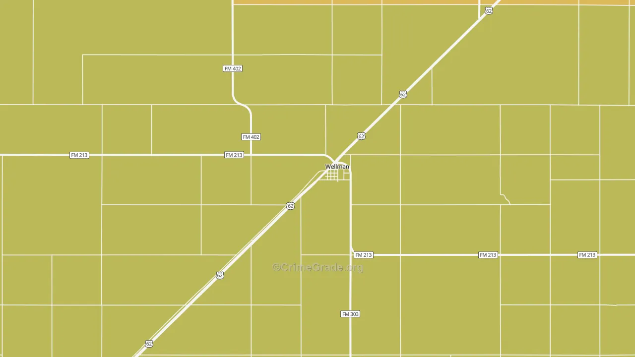 Wellman, TX Map of Assault Rates