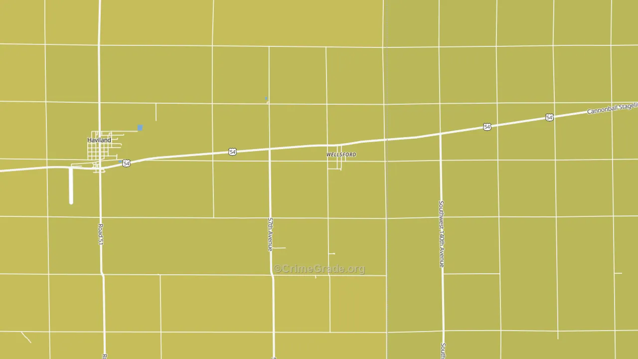 Wellsford, KS Map of Assault Rates