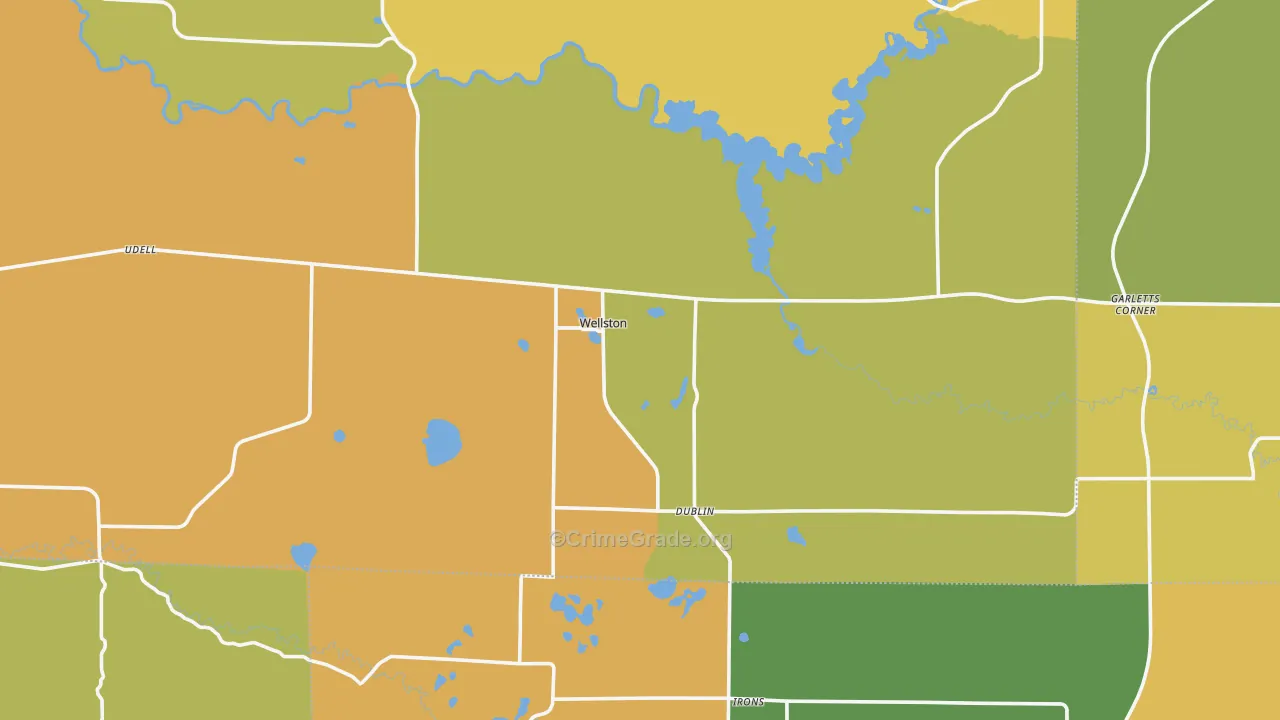 Wellston, MI Map of Assault Rates