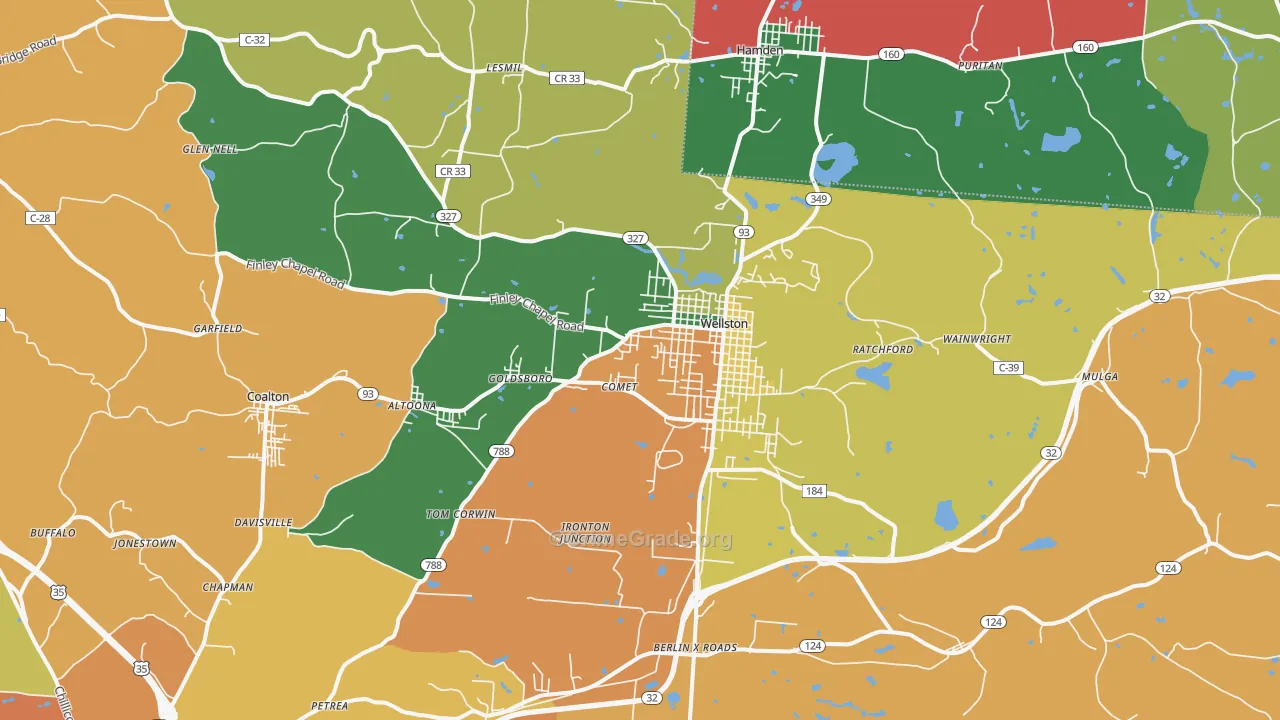 Wellston, OH Map of Assault Rates
