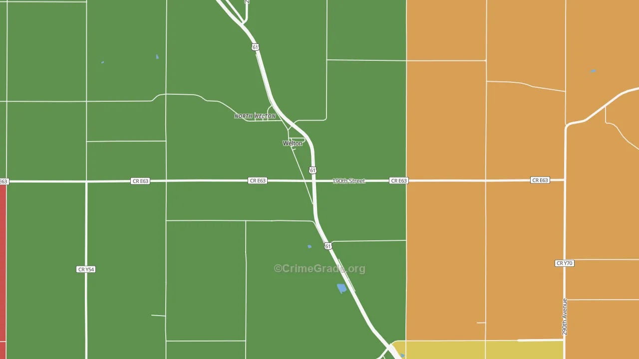 Welton, IA Map of Assault Rates