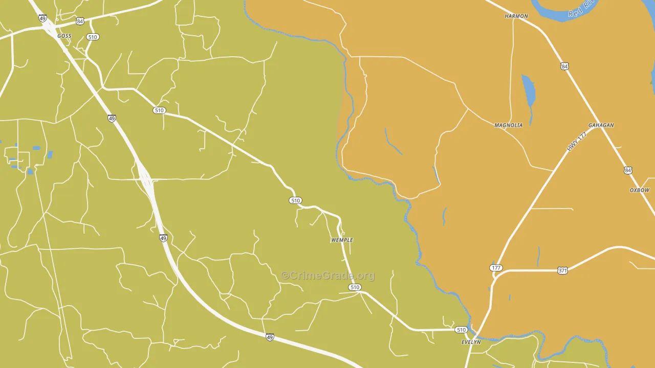 Wemple, LA Map of Assault Rates
