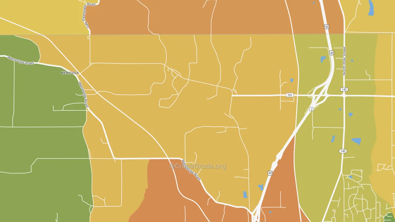Wenasoga, MS Map of Assault Rates