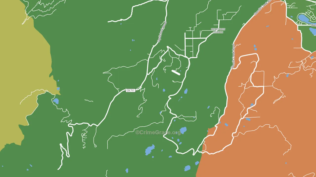 Wenatchee Heights, WA Map of Assault Rates