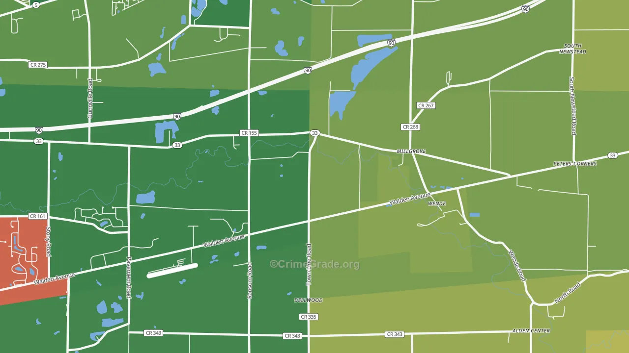 Wende, NY Map of Assault Rates