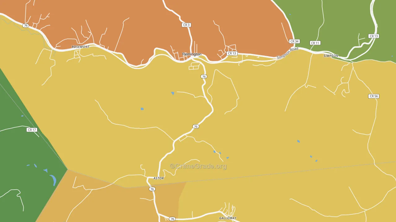 Wendel, WV Map of Assault Rates