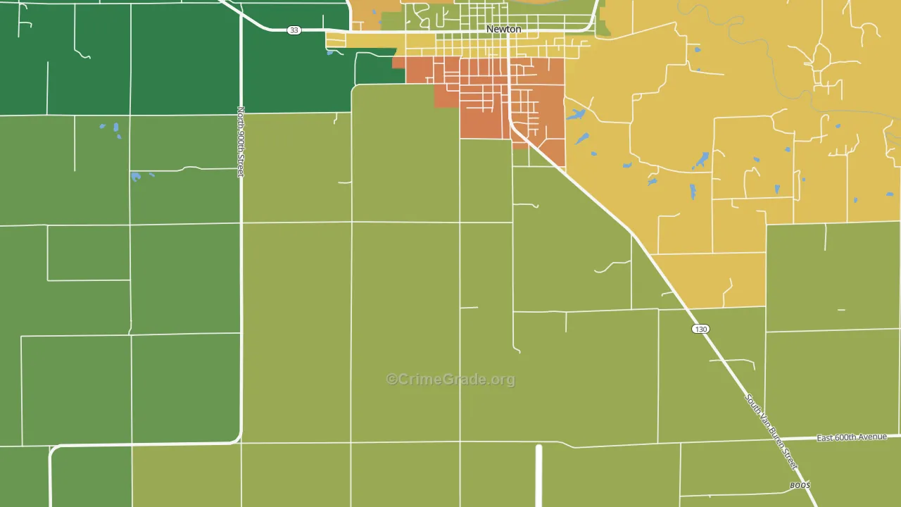 Wendelin, IL Map of Assault Rates