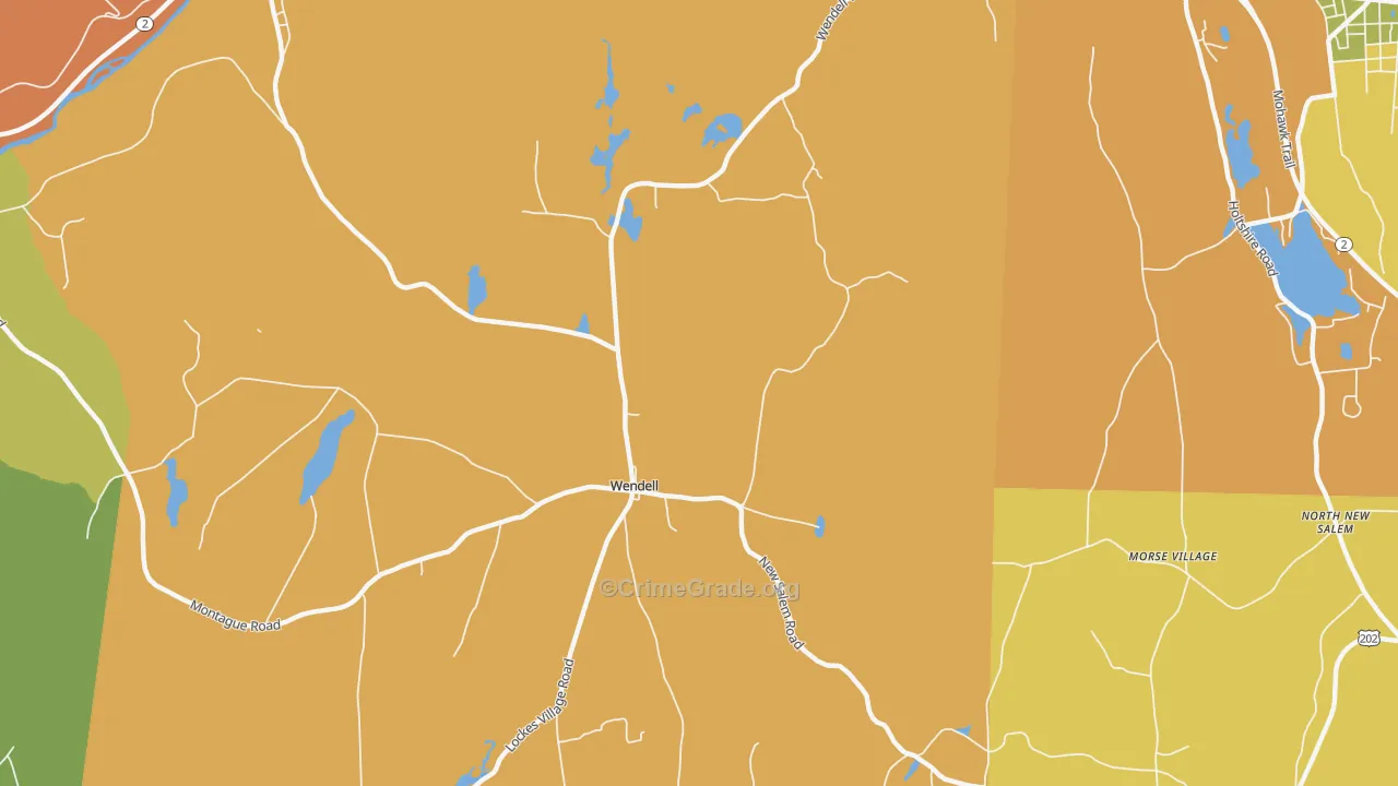 Wendell Depot, MA Map of Assault Rates