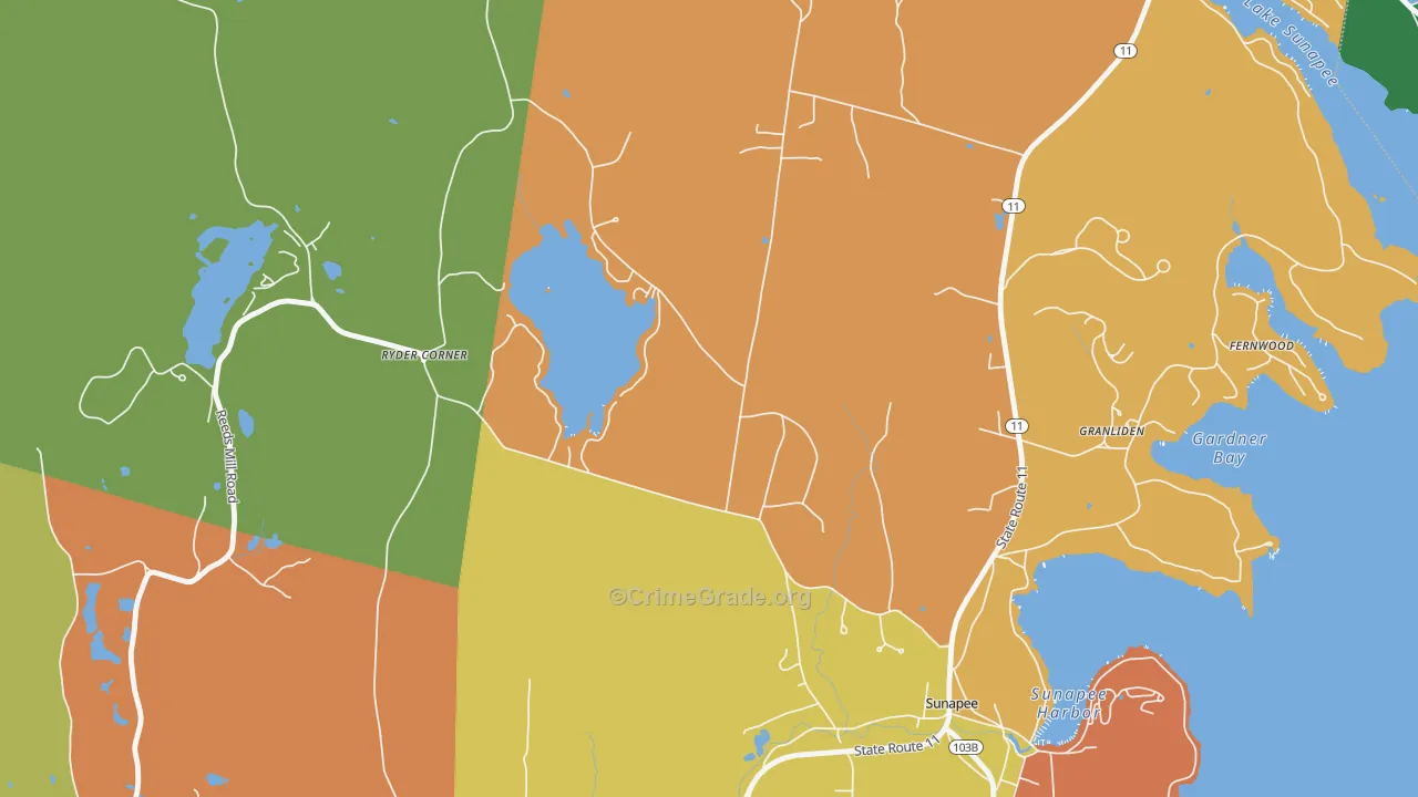 Wendell, NH Map of Assault Rates
