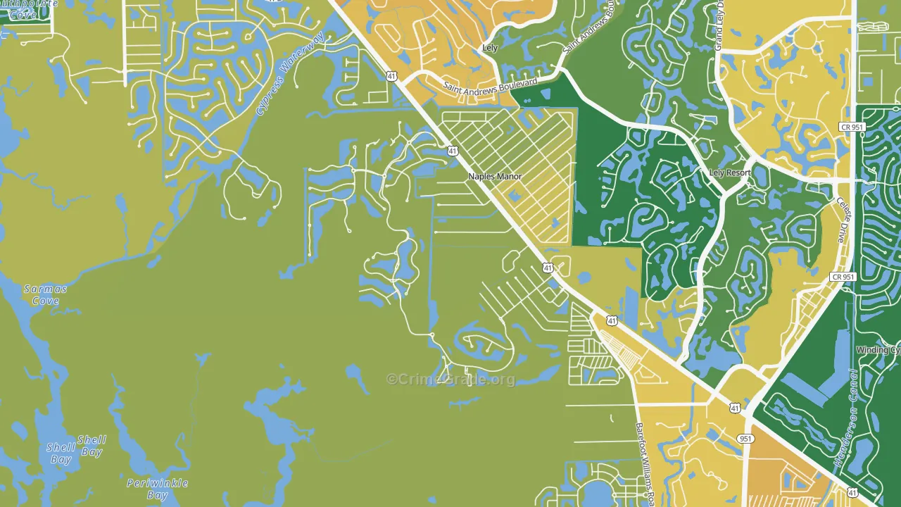 Wentworth Estates, Naples, FL Map of Assault Rates
