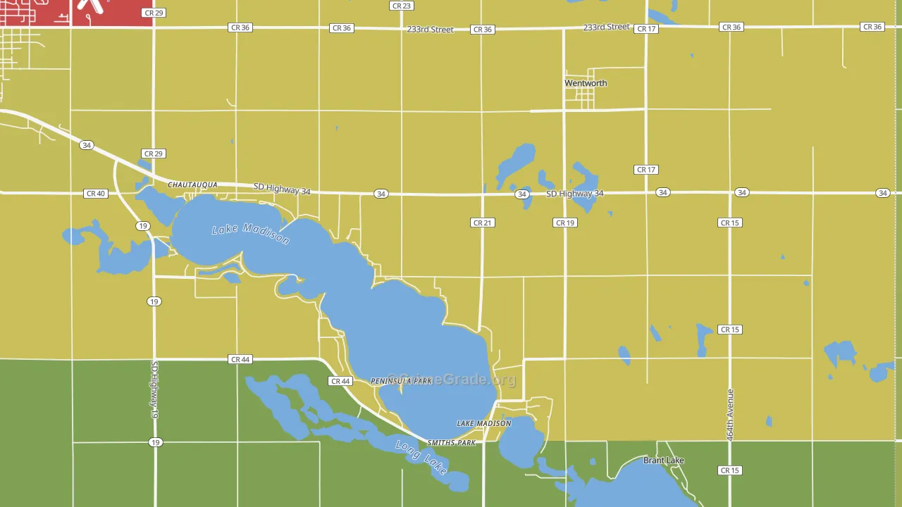 Wentworth, SD Map of Assault Rates