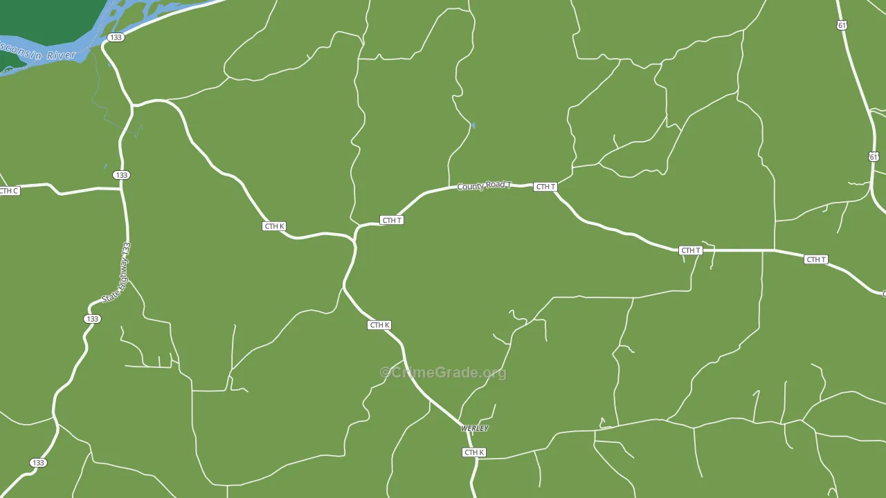 Werley, WI Map of Assault Rates