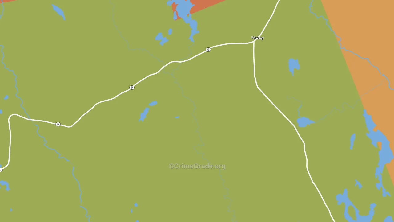 Wesley, ME Map of Assault Rates