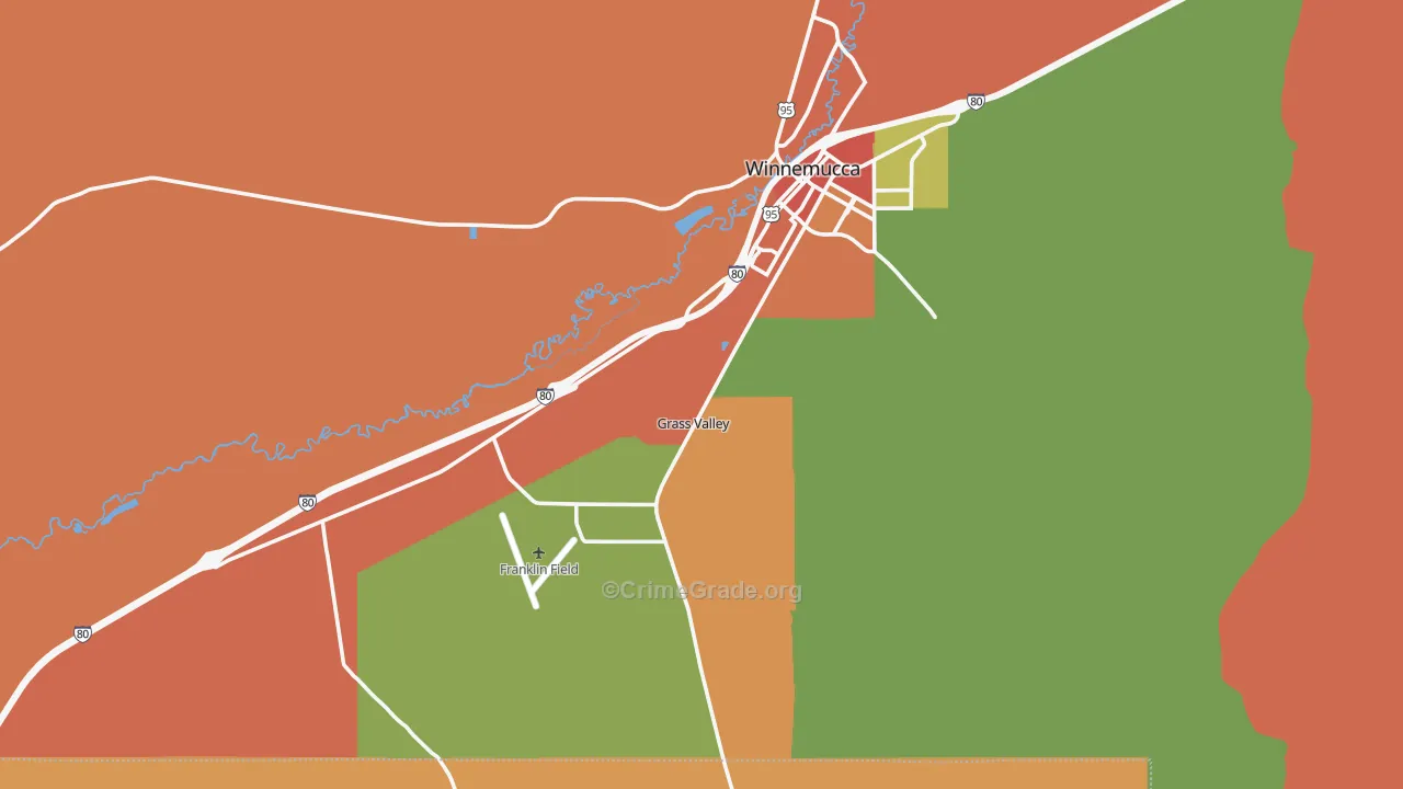 Weso, NV Map of Assault Rates