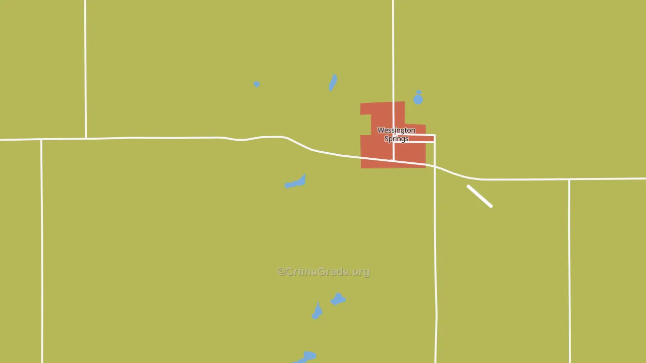 Wessington Springs, SD Map of Assault Rates