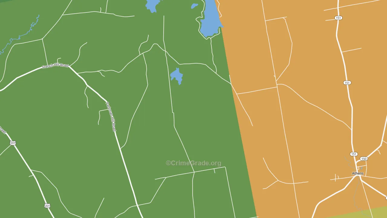 West Athens, ME Map of Assault Rates
