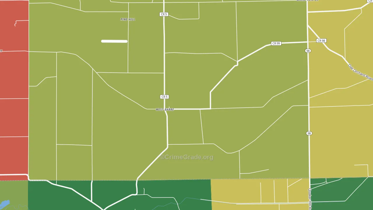 West Barre, NY Map of Assault Rates