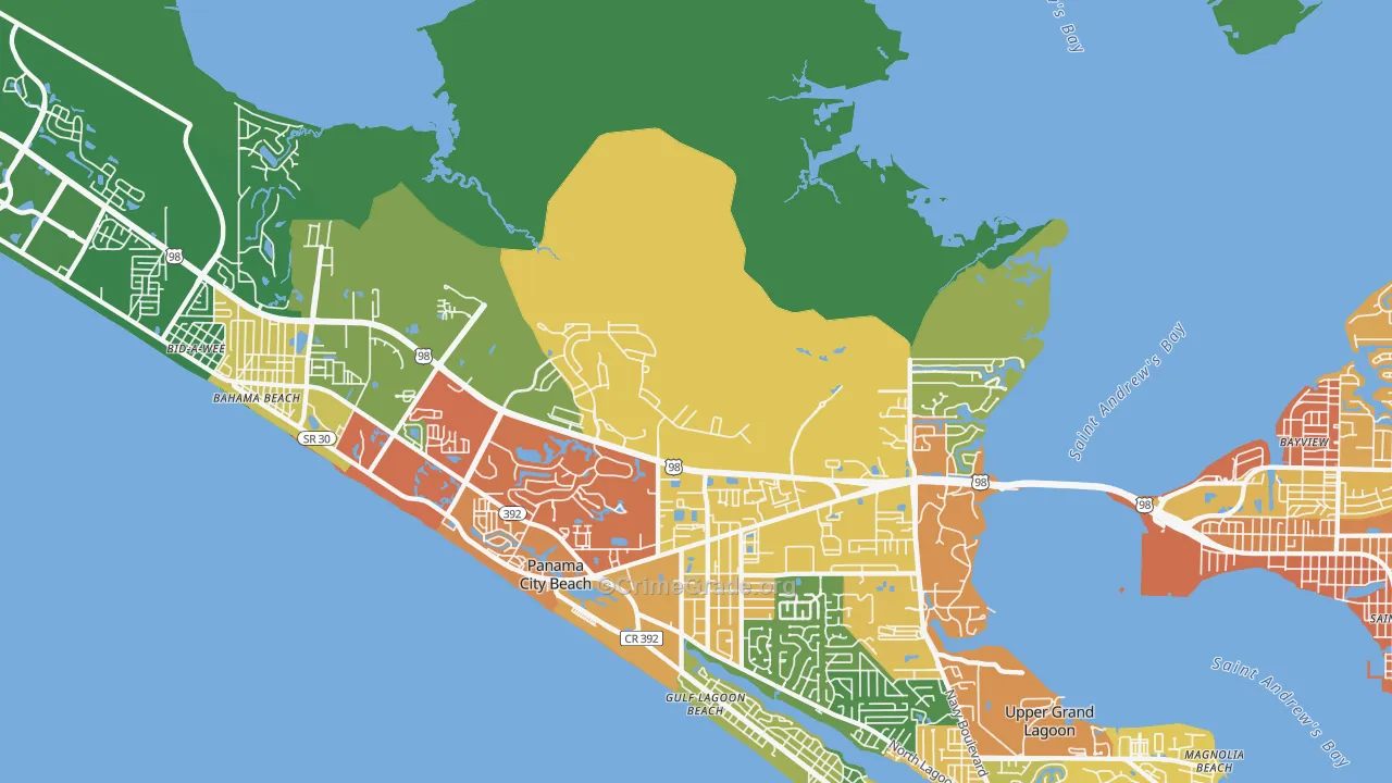 West Bay, FL Map of Assault Rates