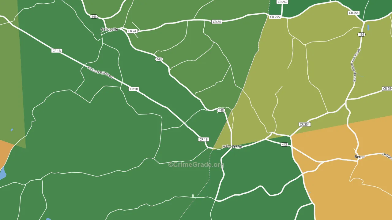 West Berne, NY Map of Assault Rates