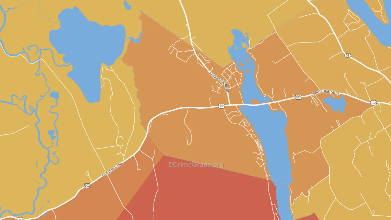West Bridgton, ME Map of Assault Rates