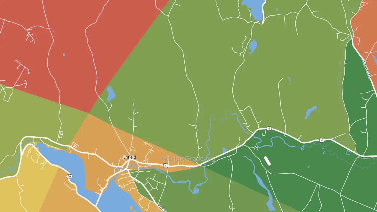 West Canaan, NH Map of Assault Rates