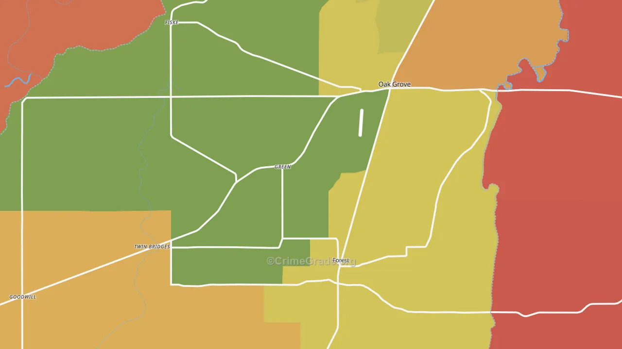 West Carroll Parish, LA Map of Assault Rates