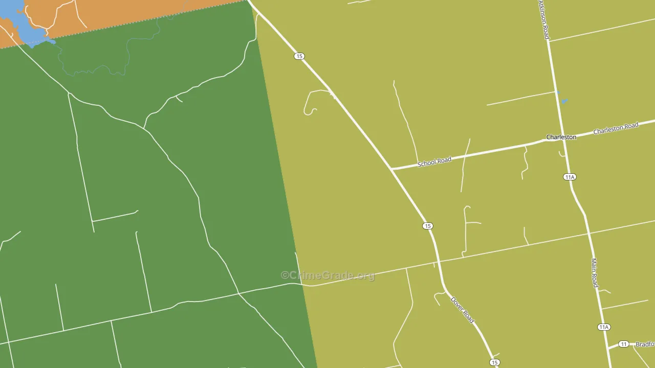 West Charleston, ME Map of Assault Rates