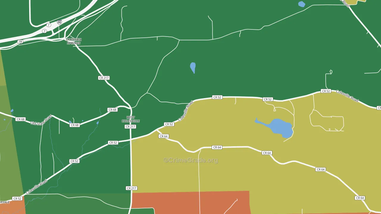 West Colesville, NY Map of Assault Rates