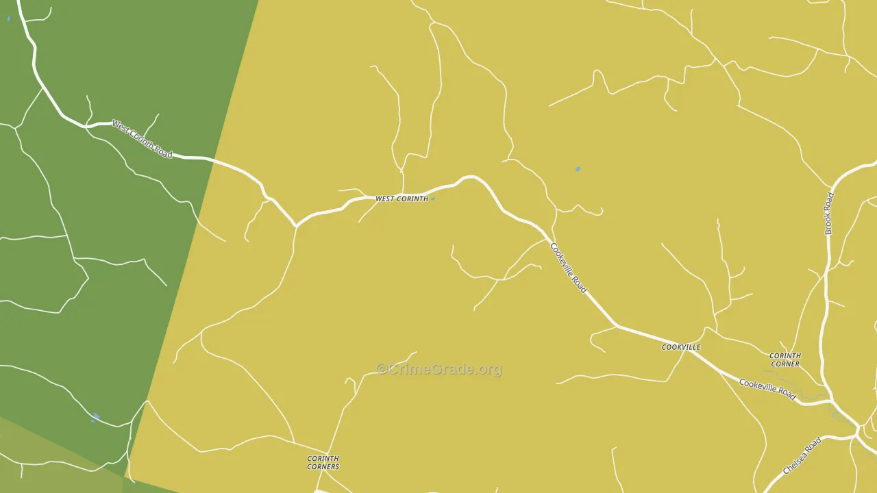 West Corinth, VT Map of Assault Rates