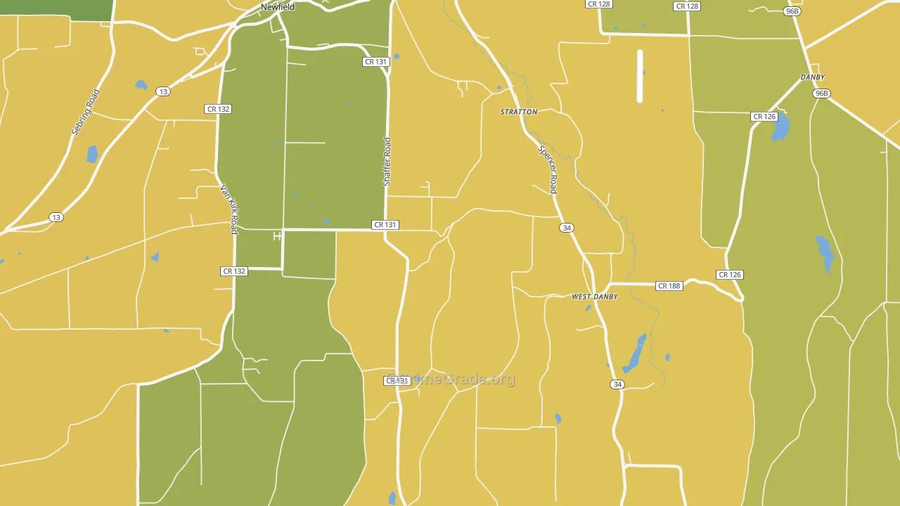 West Danby, NY Map of Assault Rates