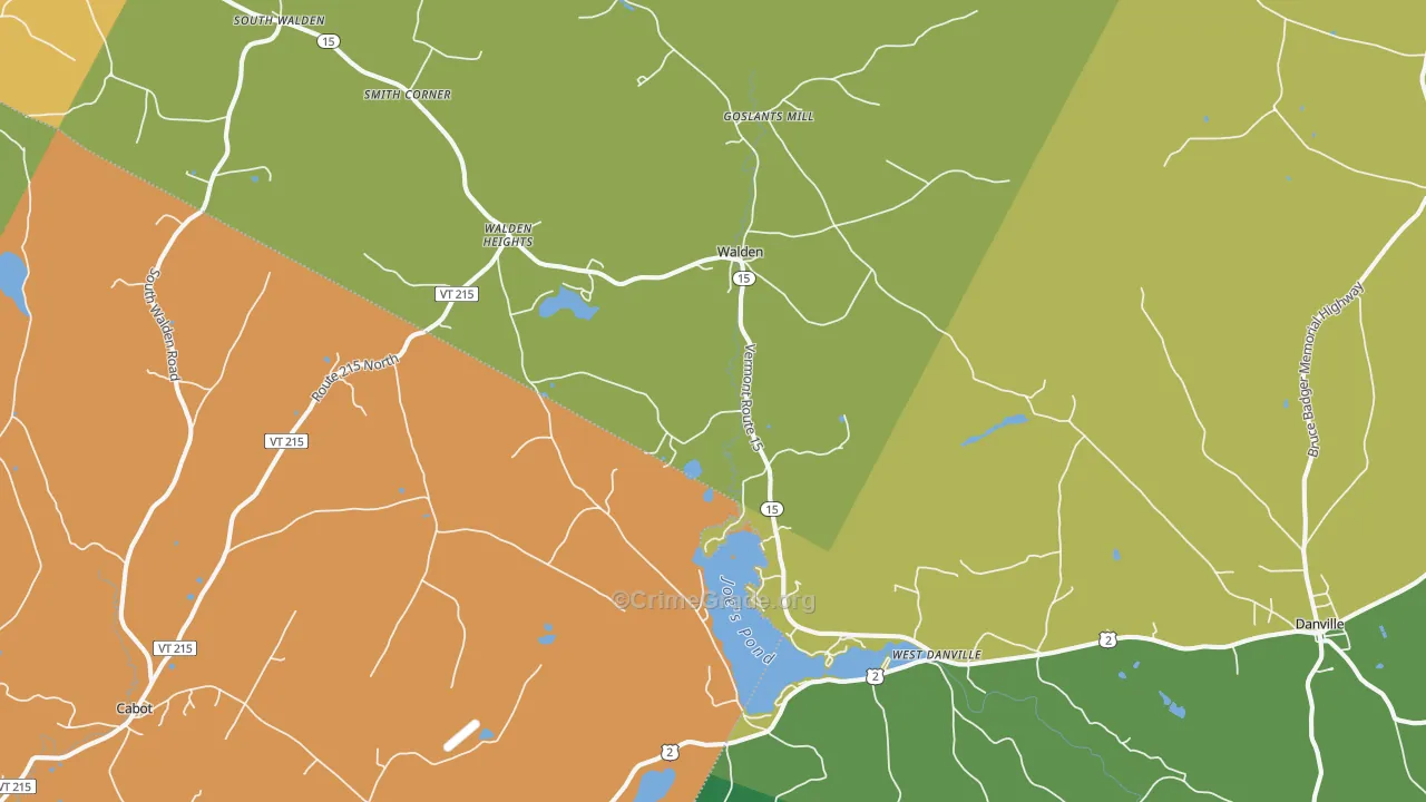 West Danville, VT Map of Assault Rates