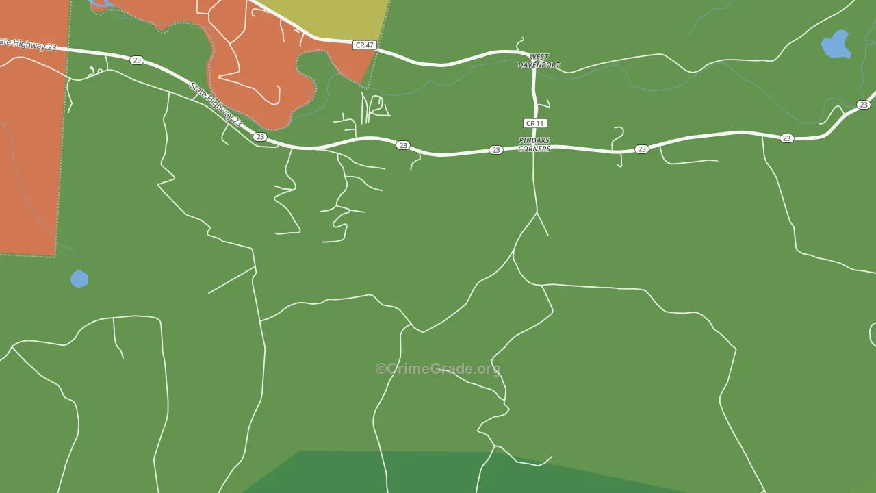 West Davenport, NY Map of Assault Rates
