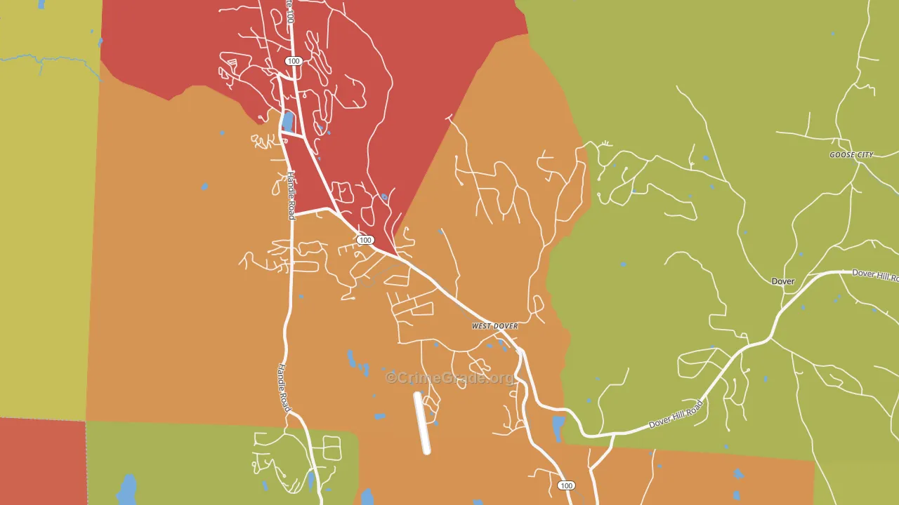 West Dover, VT Map of Assault Rates
