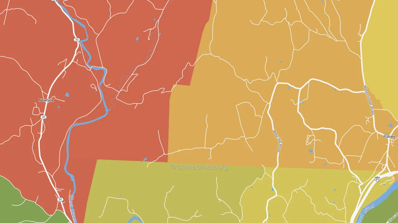 West Dummerston, VT Map of Assault Rates