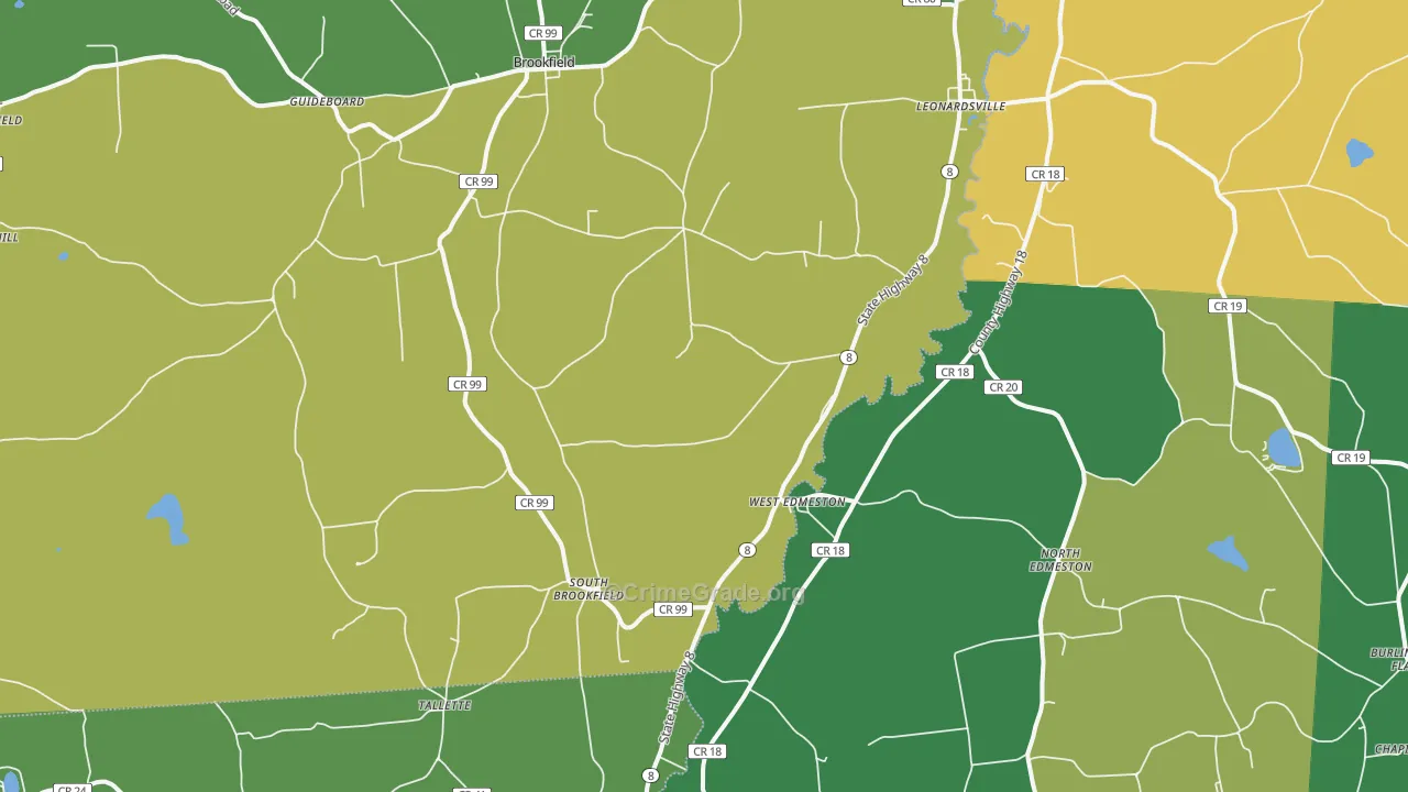 West Edmeston, NY Map of Assault Rates