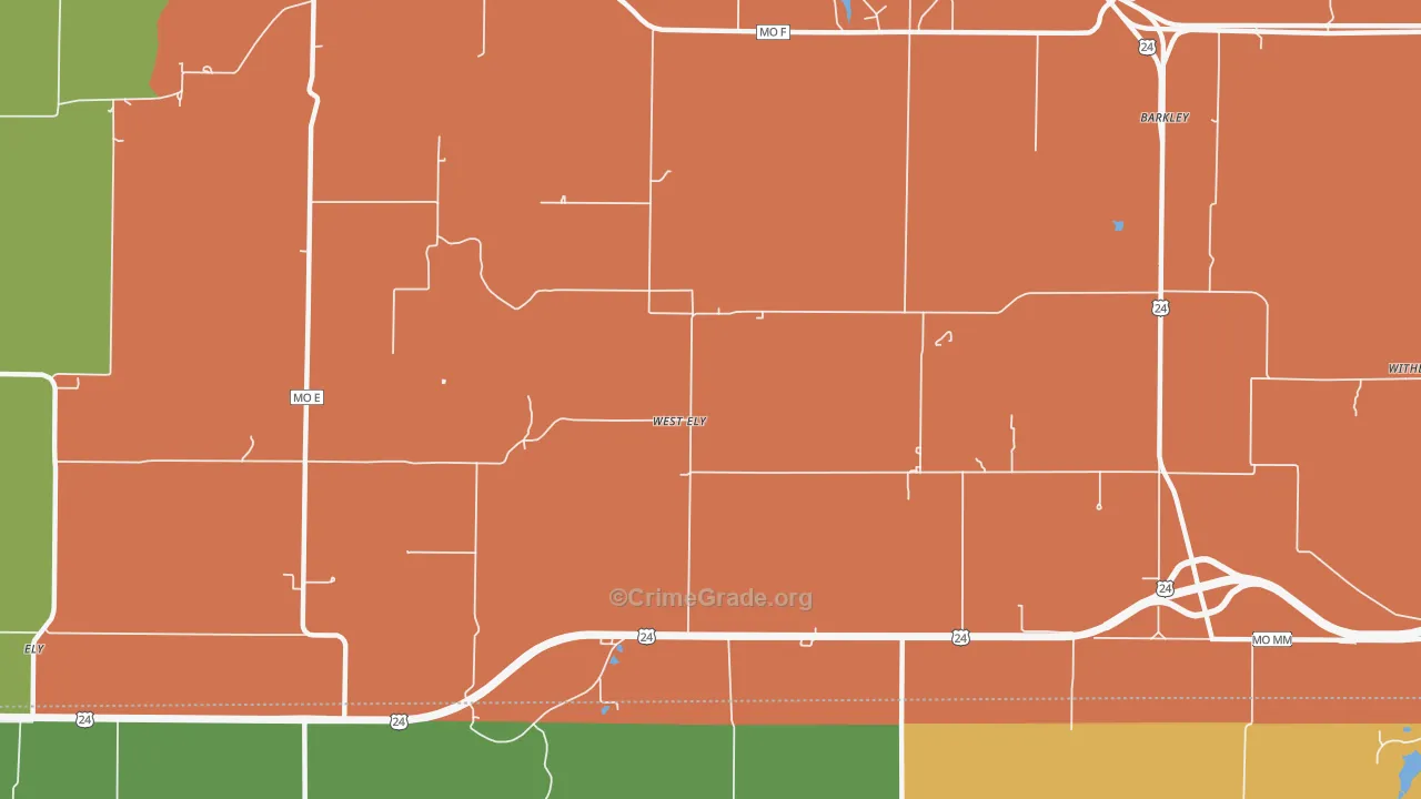 West Ely, MO Map of Assault Rates