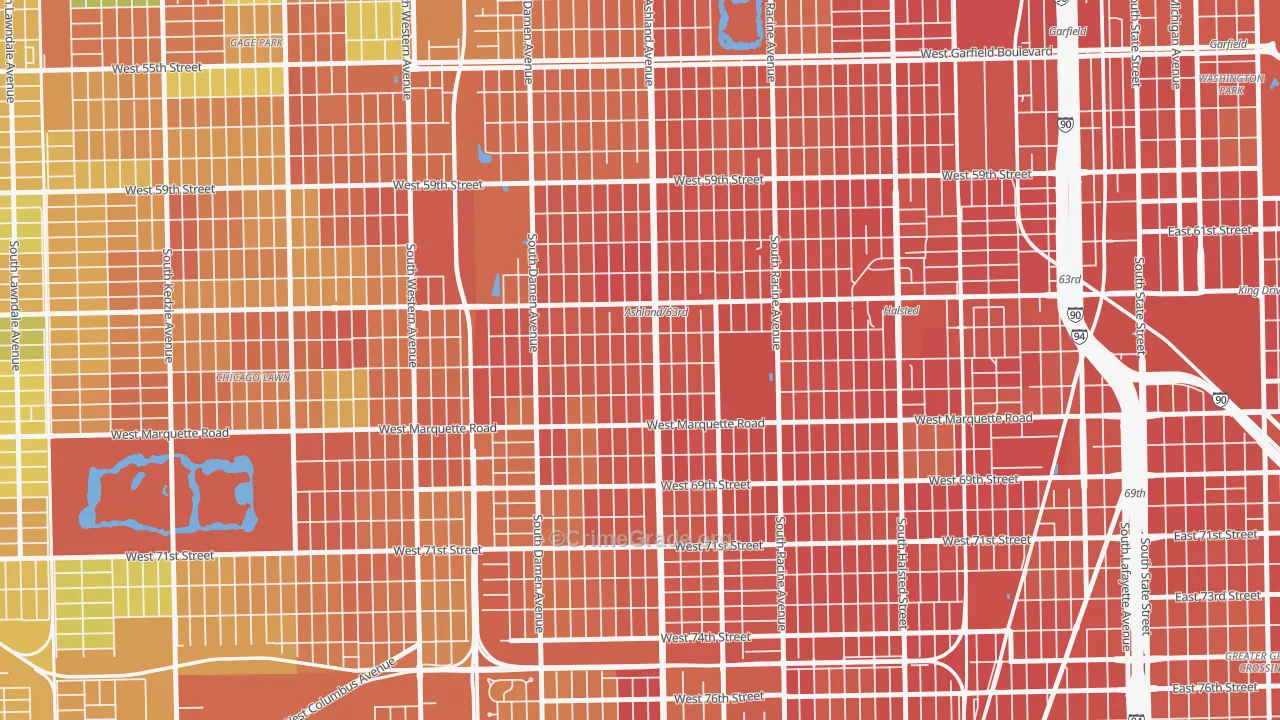 West Englewood, Chicago, IL Map of Assault Rates