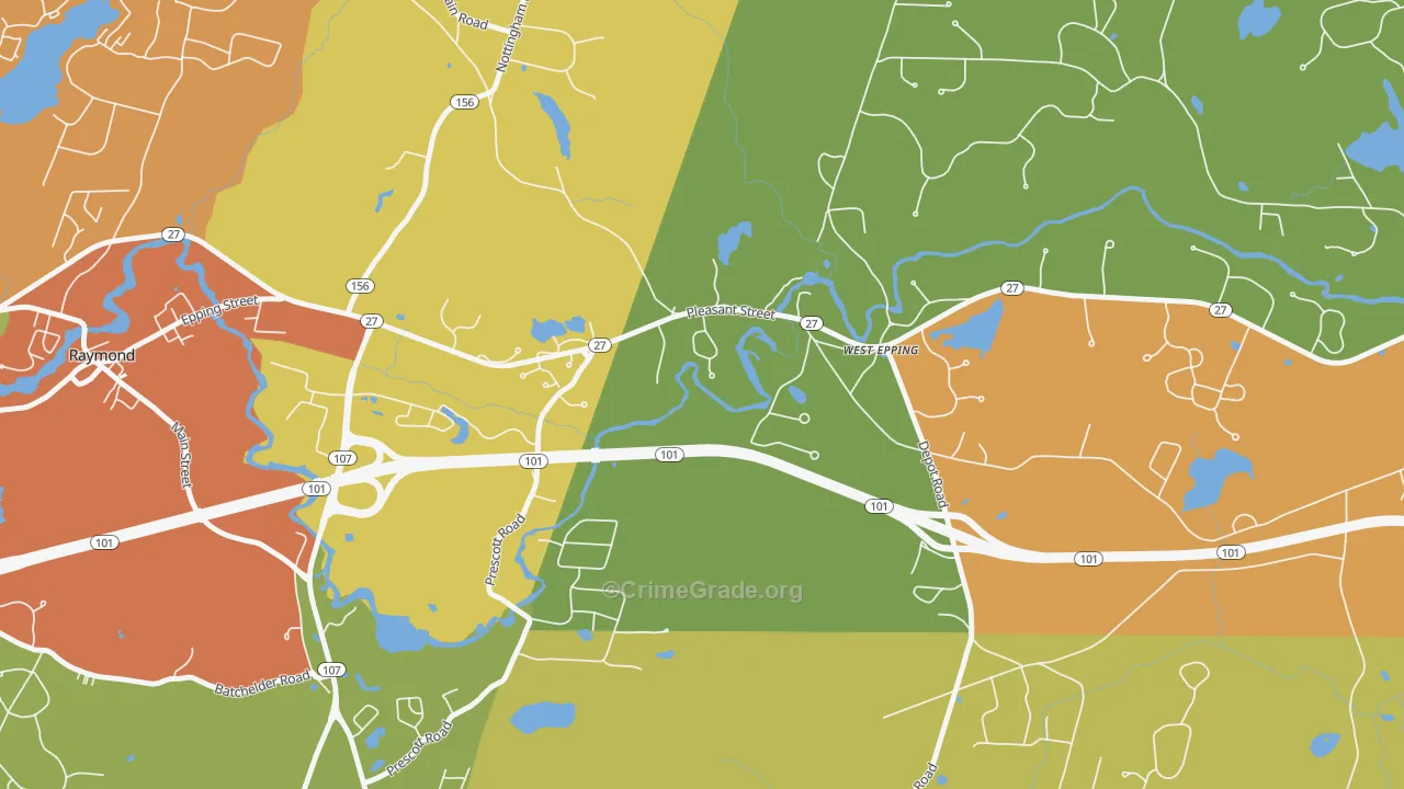 West Epping, NH Map of Assault Rates