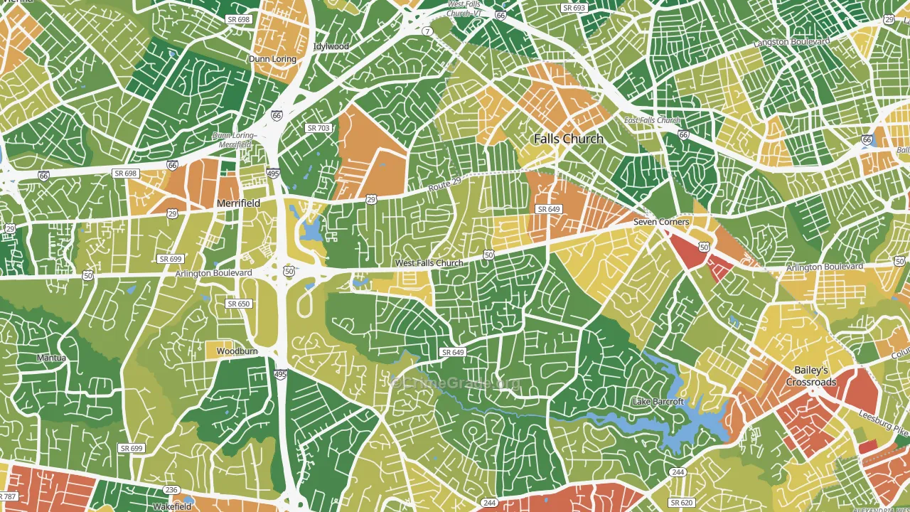 West Falls Church, VA Map of Assault Rates
