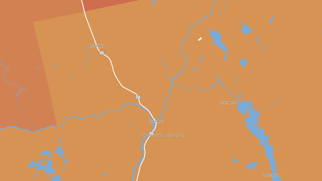 West Forks, ME Map of Assault Rates