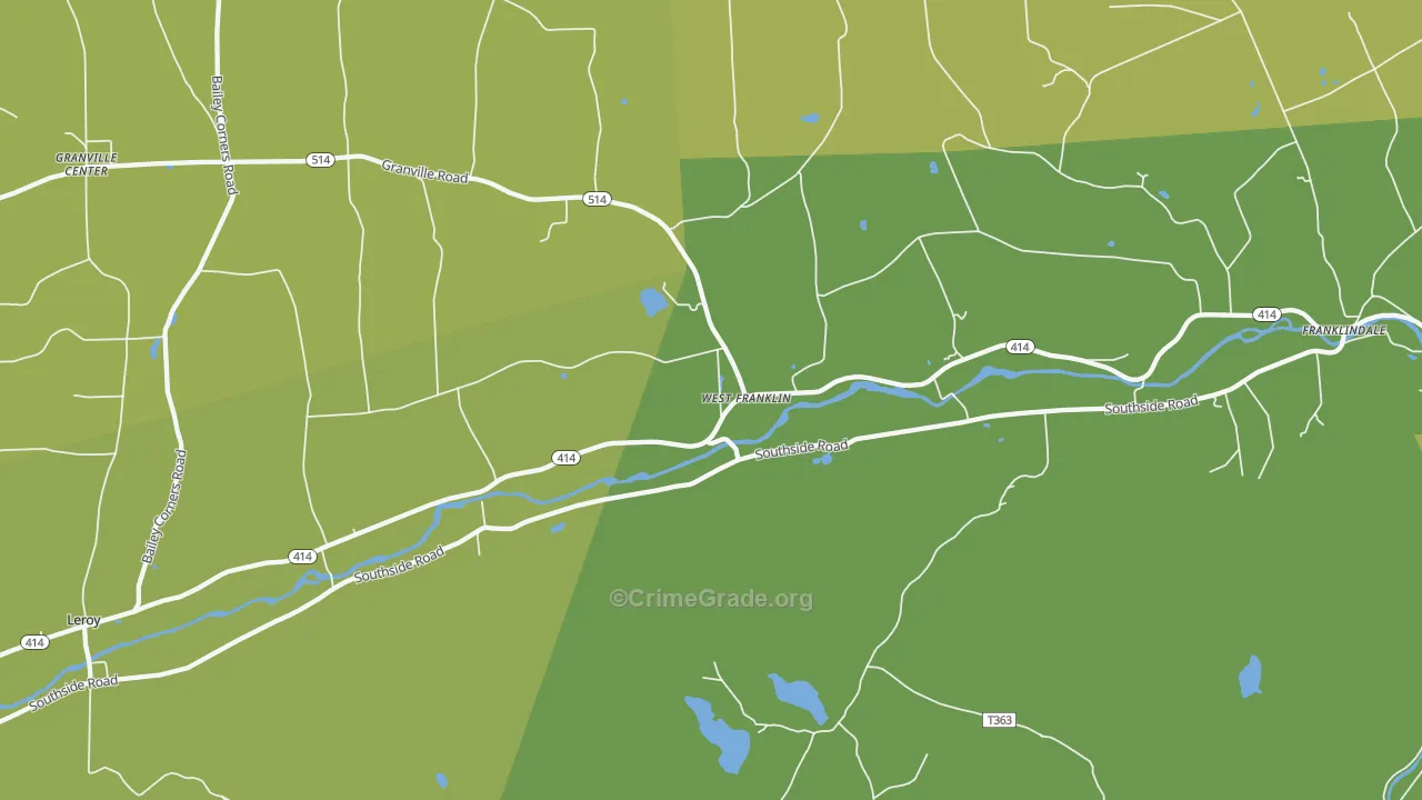 West Franklin, PA Map of Assault Rates
