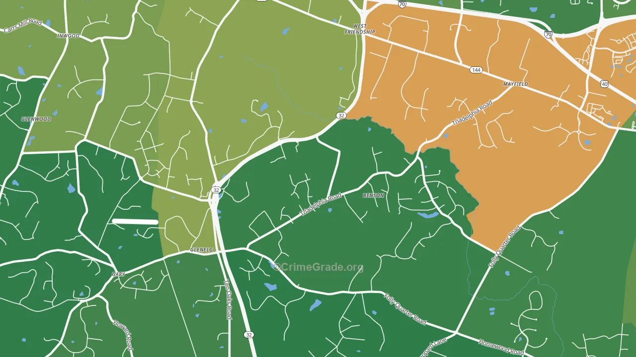 West Friendship, MD Map of Assault Rates