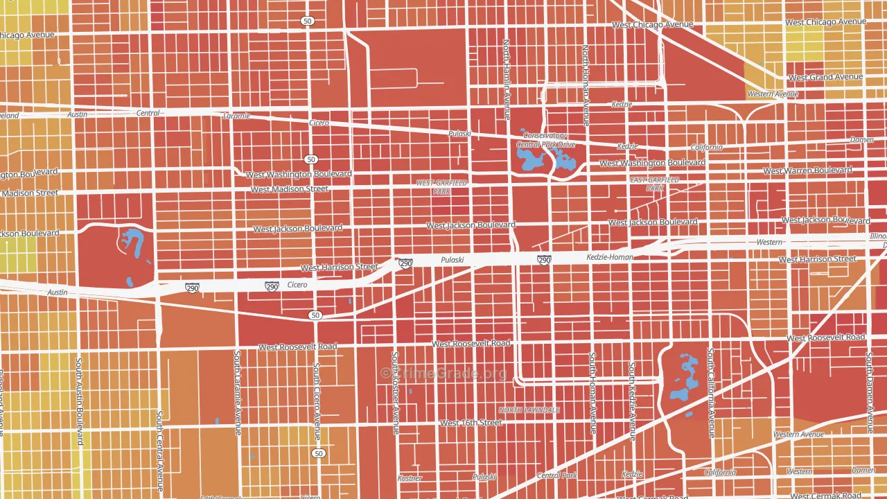 West Garfield Park, Chicago, IL Map of Assault Rates
