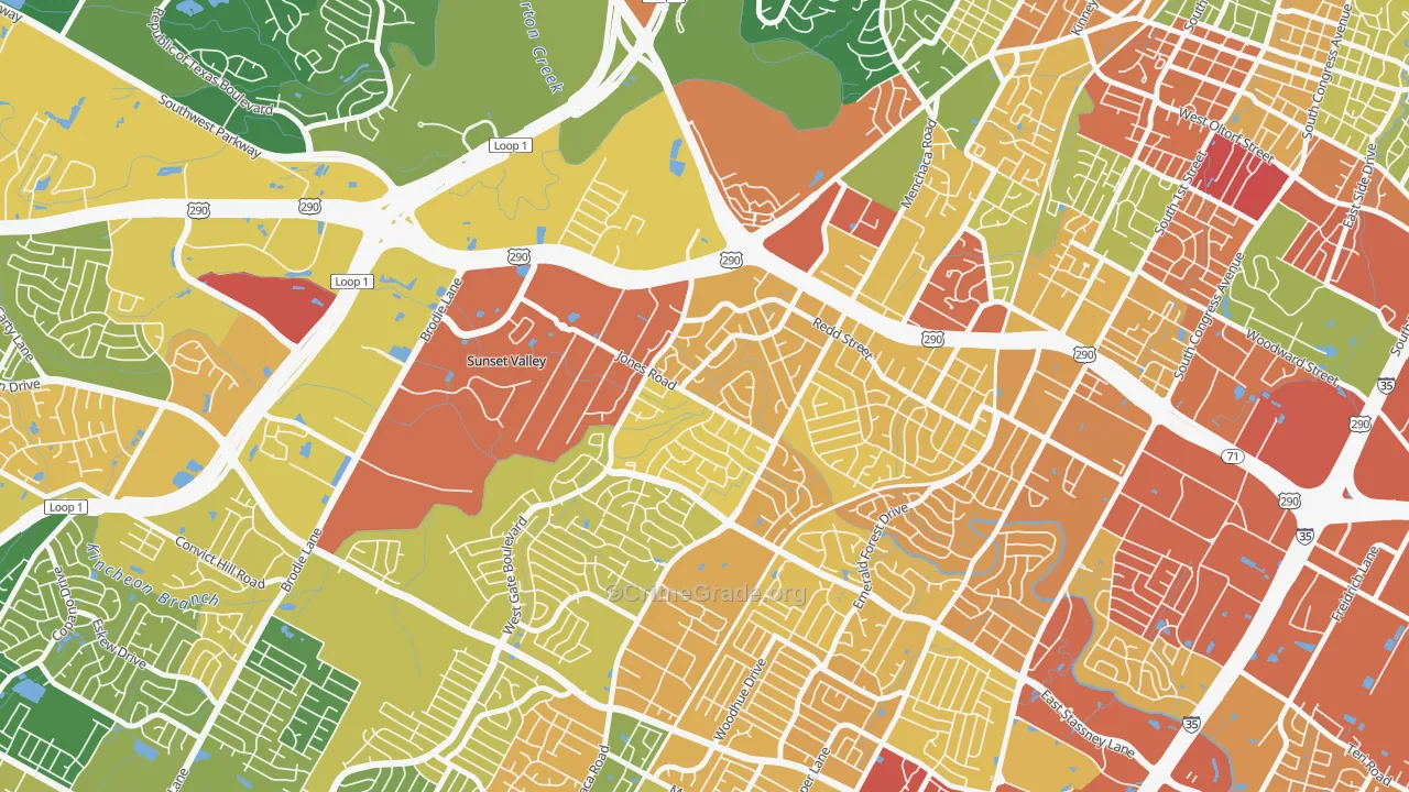 West Gate, Austin, TX Map of Assault Rates