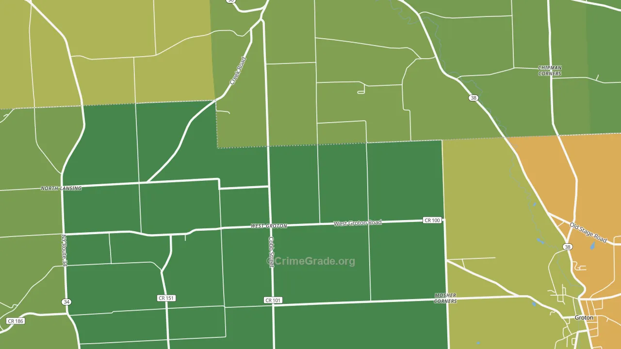 West Groton, NY Map of Assault Rates