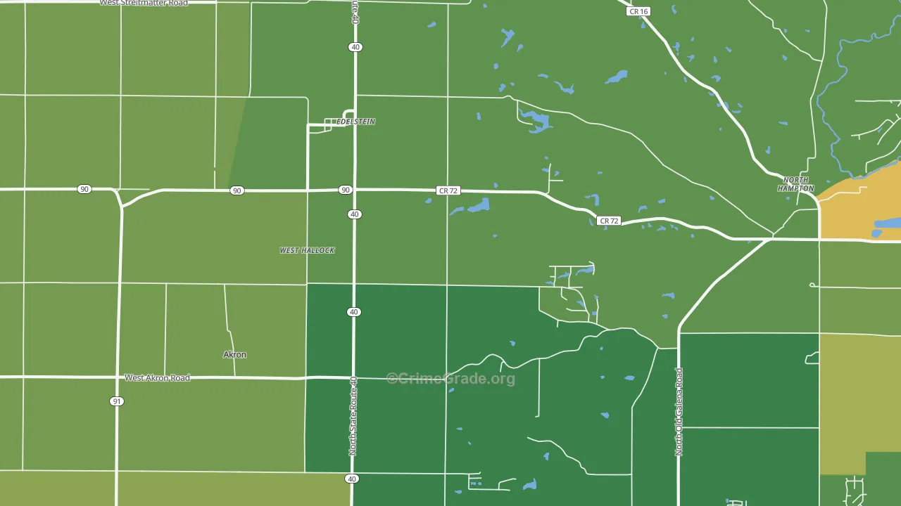West Hallock, IL Map of Assault Rates